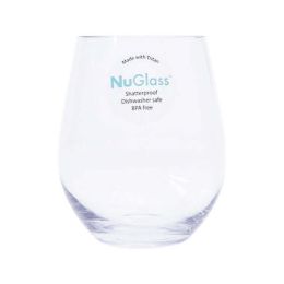 Better Homes & Gardens 19-Ounce Tritan Nuglass Stemless Wine Glass, Clear Shatter Resistant