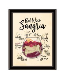 "Red Wine Sangria" by House Fenway, Ready to Hang Framed Print, Black Frame