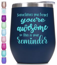 Dark Blue You’re Awesome Wine Tumbler with Sayings For Women