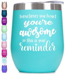 Tiffany Color You’re Awesome Wine Tumbler with Sayings For Women