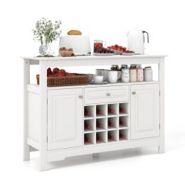 Buffet Sideboard Wine Liquor Coffee Bar Cabinet with Removable Wine Rack