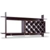 Wall Mount Wine Rack with Glass Holder & Storage Shelf