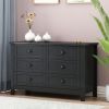 DRAWER DRESSER CABINET BAR CABINET, storge cabinet, lockers, retro shell-shaped handle, can be placed in the living room, bedroom, dining room,black