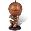 Globe Bar Wine Stand Atlas Design 16.5"x16.5"x33.5"