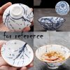 1.3 oz Japanese Tea Cups Sake Cup Ceramic Mini Wine Cup Handmade Chinese Kungfu Teacups, 4 Pcs