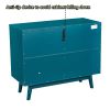 36" Sideboard Buffet Cabinet with Wine Storage shelf, Storage Cabinet with Wine Glass Holder Organizer