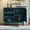 36" Sideboard Buffet Cabinet with Wine Storage shelf, Storage Cabinet with Wine Glass Holder Organizer