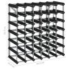 Wine Rack for 42 Bottles Black Solid Pine Wood