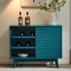 36" Sideboard Buffet Cabinet with Wine Storage shelf, Storage Cabinet with Wine Glass Holder Organizer