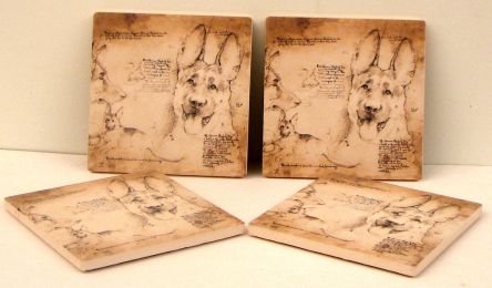 German Shepard Coasters Set of 4