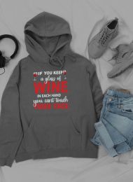 If You Keep A Glass Of Wine Hoodie (Color: Dark Grey, size: X-large)