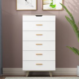 DRAWER CABINET BAR CABINET Sideboard storge cabinet solid wood handles and foot stand Open the cover plate, with makeup mirror Can be placed in the li (Main Material: Particle Board, Color: White Oak)