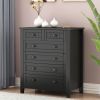 DRAWER DRESSER CABINET BAR CABINET, storge cabinet, lockers, retro shell-shaped handle, can be placed in the living room, bedroom, dining room, black