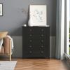 DRAWER DRESSER CABINET BAR CABINET, storge cabinet, lockers, retro shell-shaped handle, can be placed in the living room, bedroom, dining room, black